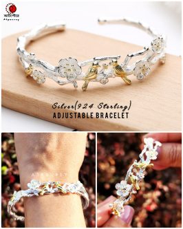 Silver Bracelet Birds
