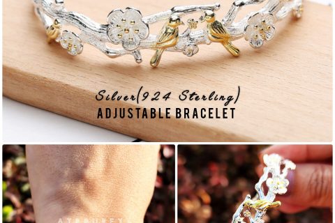 Silver Bracelet Birds