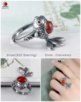 Adjustable Silver Ring Fish Lover