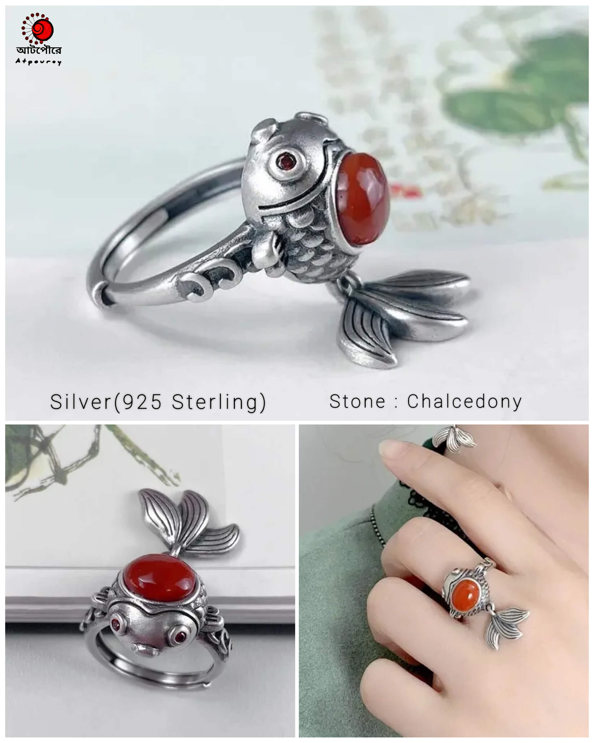 InShot_20250226_033524307 Adjustable Silver Ring Fish Lover - Image 1
