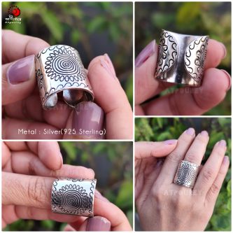 Elegant Adjustable Silver Ring