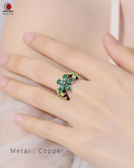 Green Flower Ring - Image 3