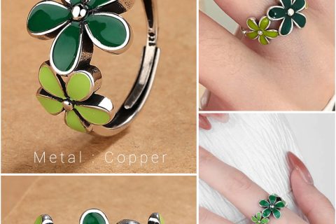 Green Flower Ring