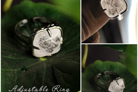 Adjustable Ring White Zircon