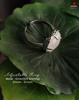 Adjustable Ring White Zircon - Image 6