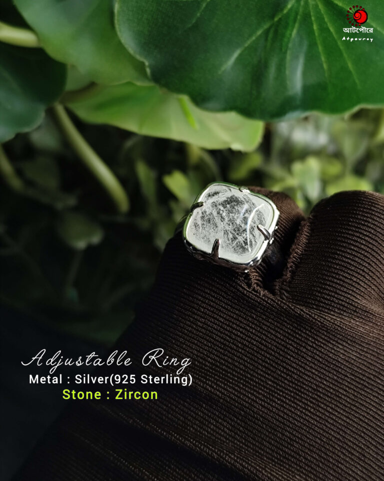 Adjustable Ring White Zircon - Image 4