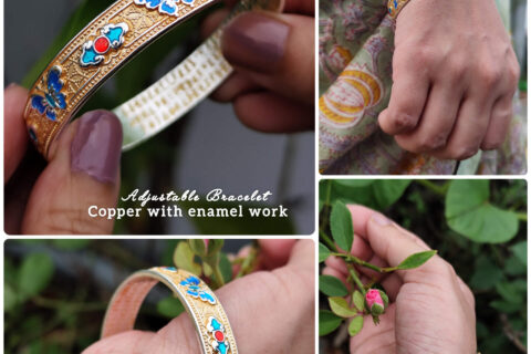 Adjustable Bracelet with Beautiful Traditional Enamel Work