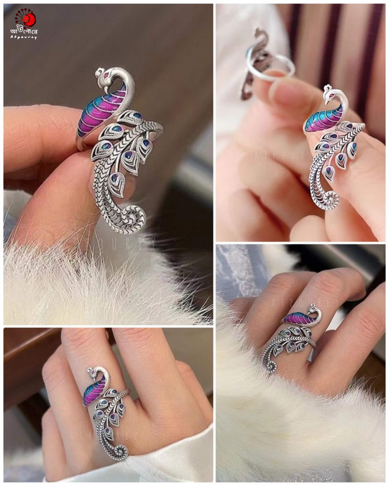 InShot_20250127_214534665-800x1000 Peacock Ring-A Symbol of Grace, Crafted to Last - Image 1