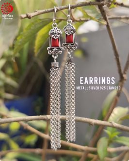 Red Long Earrings - Image 5