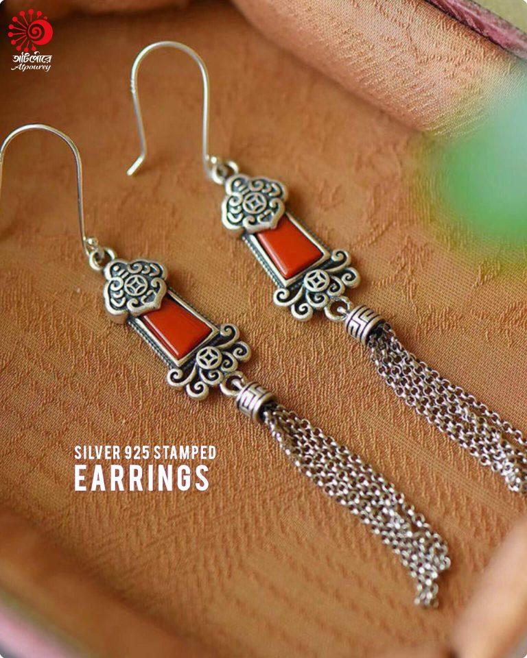 Red Long Earrings - Image 3