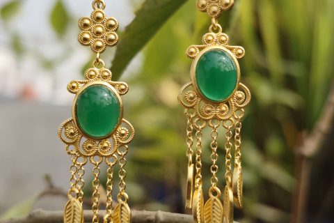 Green Jasper Earrings