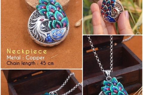 Elegant Peacock Pendant