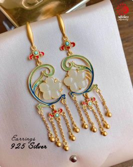 Vintage Elegant Flower Earrings - Image 4