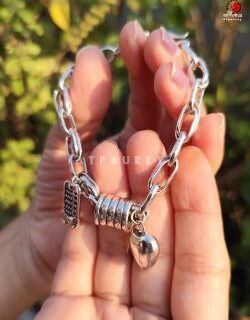 Silver Bracelet with Love - Image 3