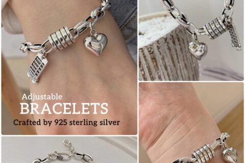 Silver Bracelet with Love